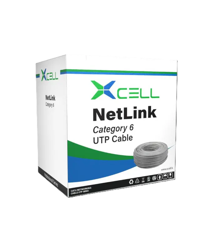 Netlink Cat6 UTP Ethernet Cable, 23AWG, Grey PVC Jacket, 305m