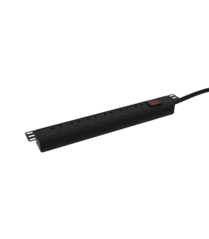 Xcell-1U-6-Way-BS13-Horizontal-Mount-Power-Distribution-Unit-PDU