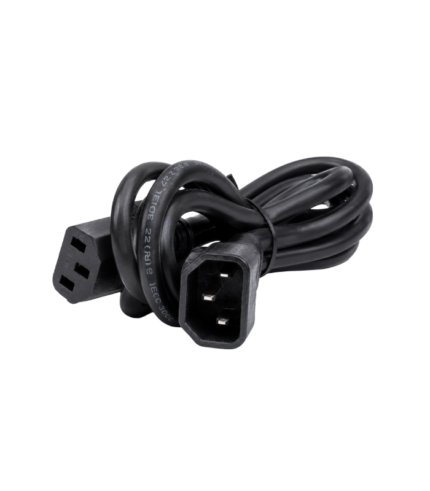 C14 Male to C13 Female Power Extension Cord, 2m, Black